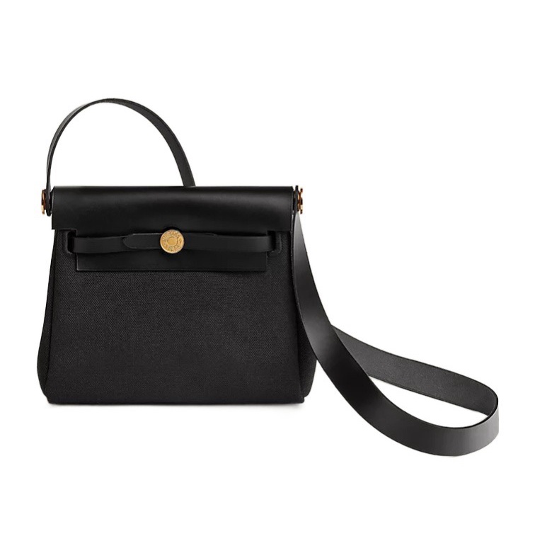 Hermes 女士 黑色Mini Herbag Zip 20單肩包K刻 均碼碼常規、20cm*7cm*17cm-2