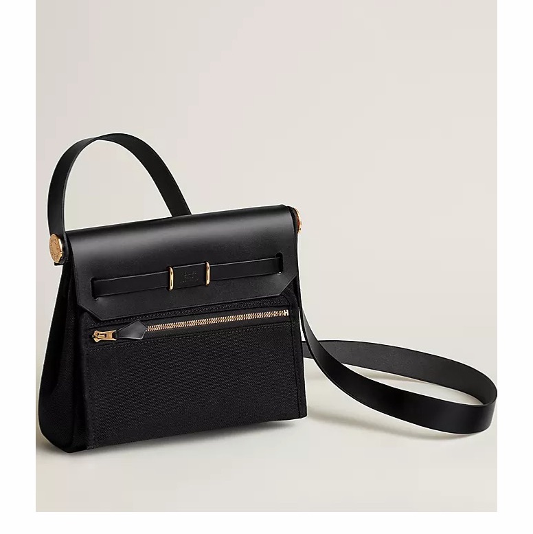 Hermes 女士 黑色Mini Herbag Zip 20單肩包K刻 均碼碼常規、20cm*7cm*17cm-3