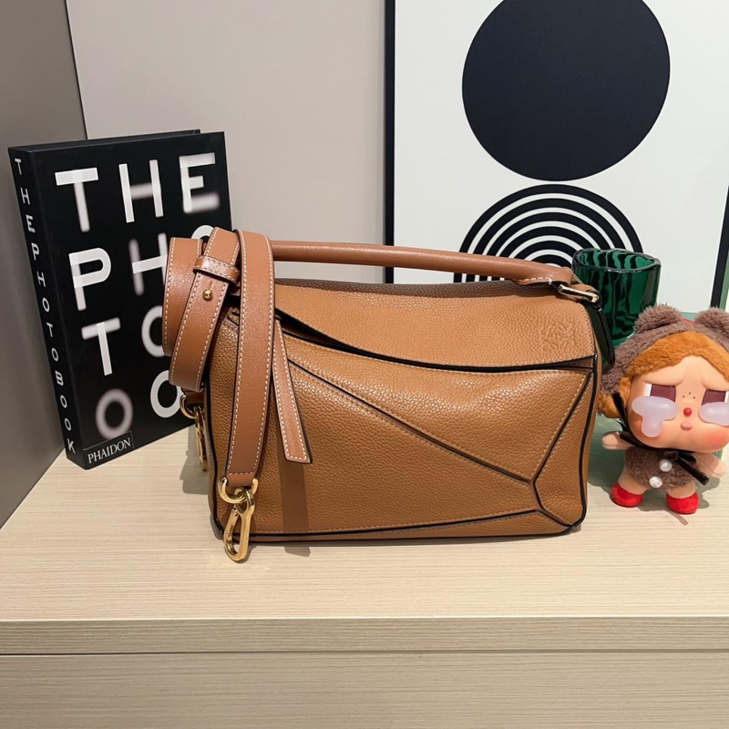 Loewe Puzzle Small Tan Calfskin-0