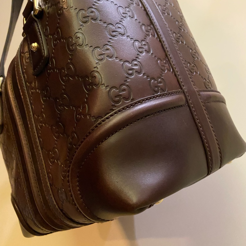 Gucci 手提包 小方包 大方包 醫生包 鑰匙 鎖頭包 酒紅咖啡-3