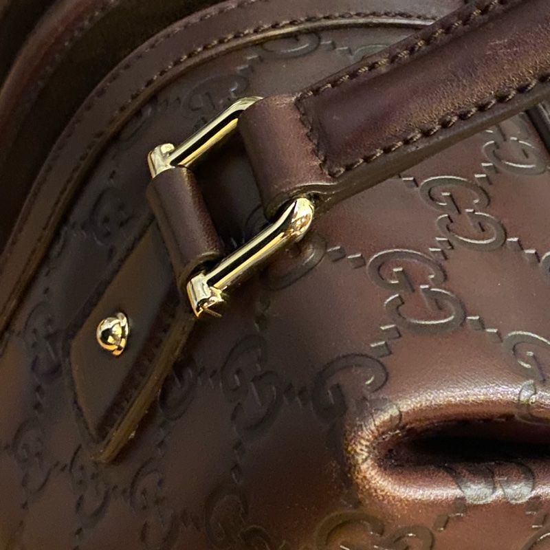 Gucci 手提包 小方包 大方包 醫生包 鑰匙 鎖頭包 酒紅咖啡-6