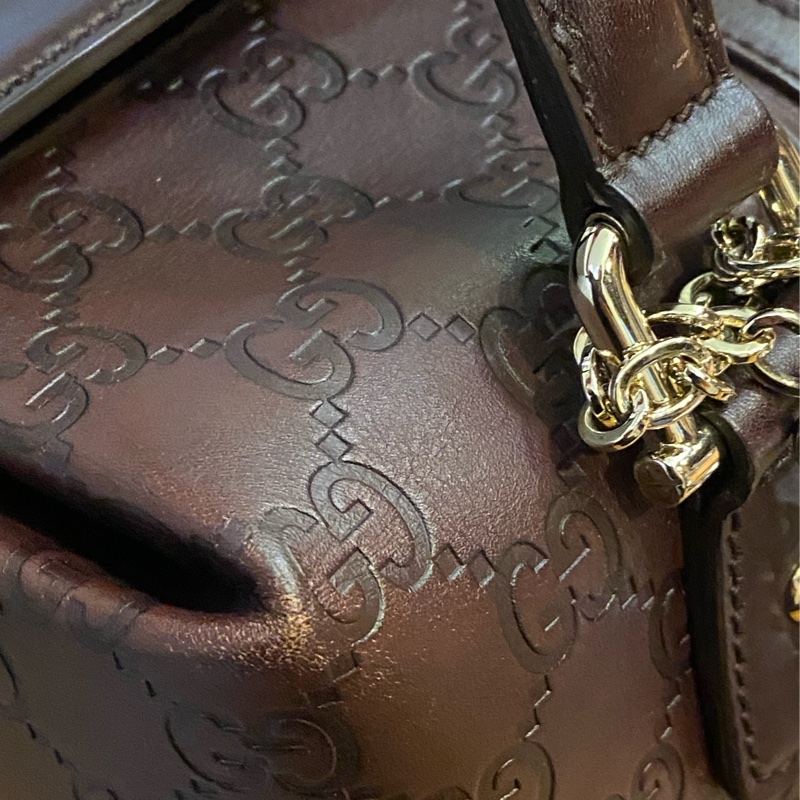 Gucci 手提包 小方包 大方包 醫生包 鑰匙 鎖頭包 酒紅咖啡-9