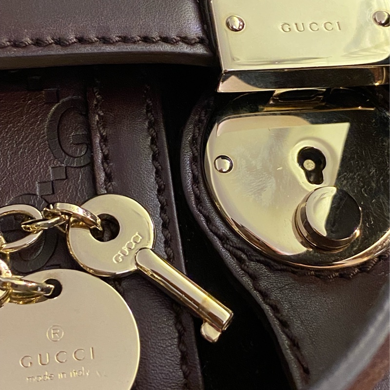 Gucci 手提包 小方包 大方包 醫生包 鑰匙 鎖頭包 酒紅咖啡-11