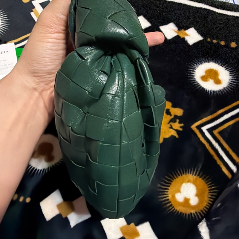 二手 BOTTEGA VENETA mini Jodie 墨綠色金扣 新款-9