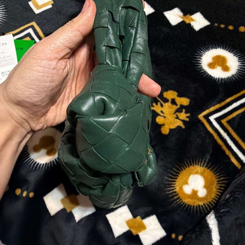 二手 BOTTEGA VENETA mini Jodie 墨綠色金扣 新款-10