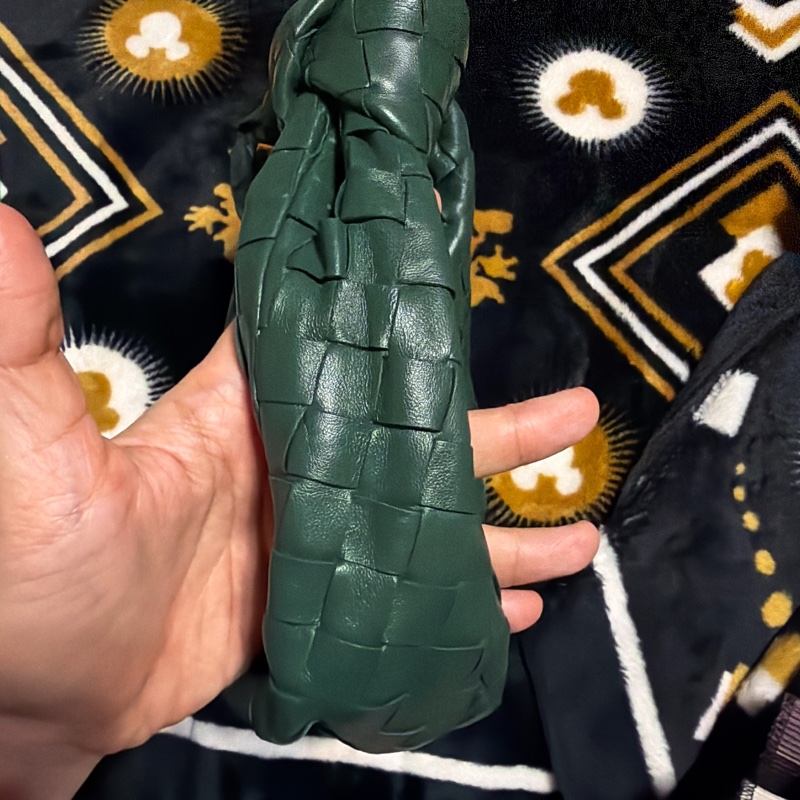 二手 BOTTEGA VENETA mini Jodie 墨綠色金扣 新款-11