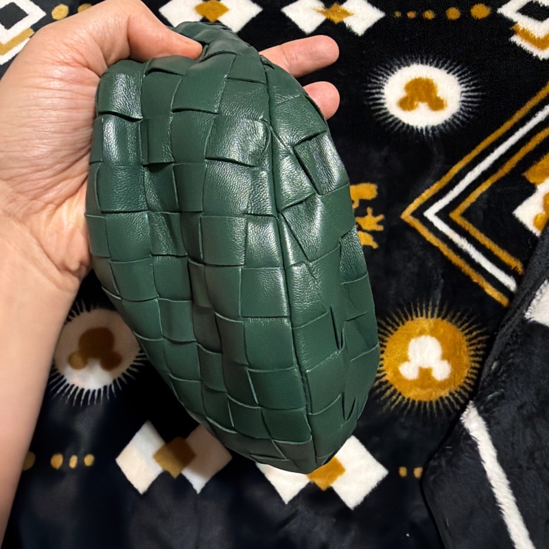 二手 BOTTEGA VENETA mini Jodie 墨綠色金扣 新款-12