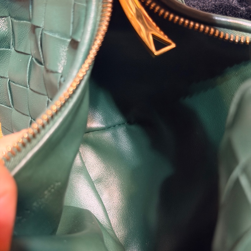 二手 BOTTEGA VENETA mini Jodie 墨綠色金扣 新款-14
