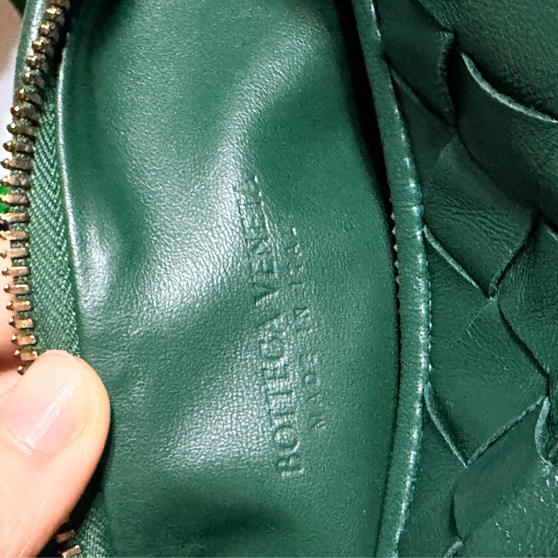 二手 BOTTEGA VENETA mini Jodie 墨綠色金扣 新款-16