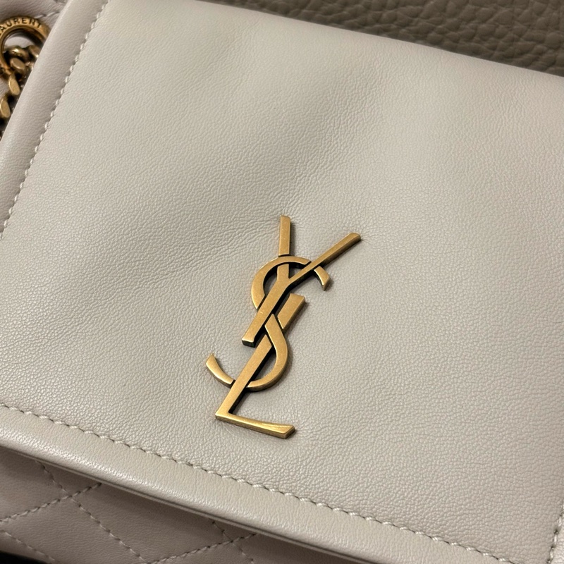二手美況🎀YSL Noilta  肩背包 斜背包 白色-1