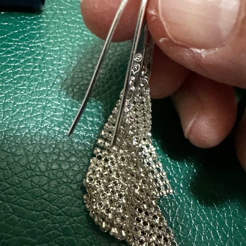 swarovski施華洛世奇氣質網狀大三角軟耳環-7