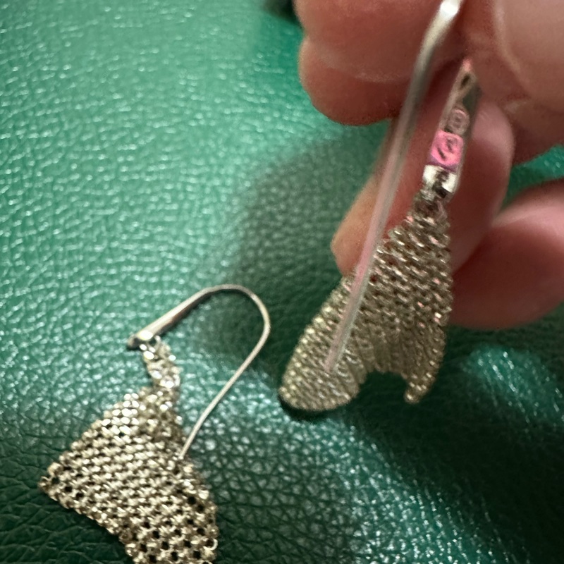 swarovski施華洛世奇氣質網狀大三角軟耳環-8