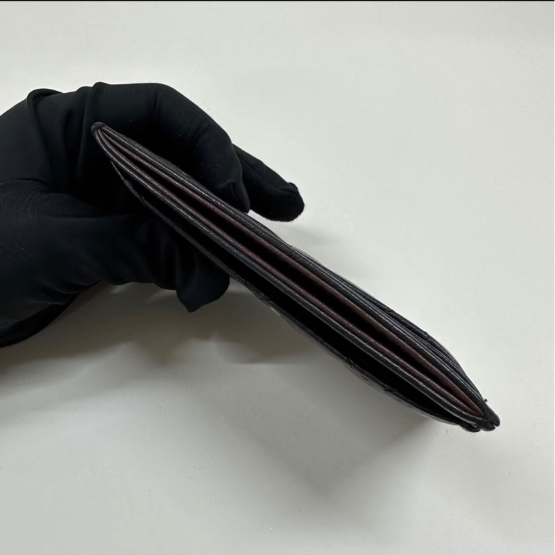 Chanel 黑銀羊皮卡包零錢包-13