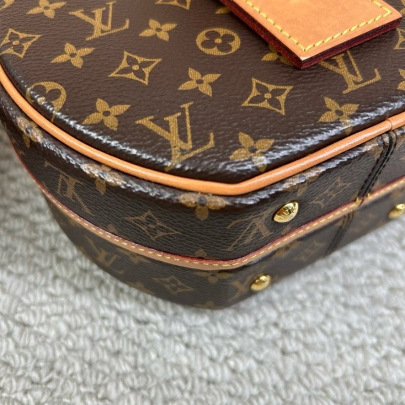 LV路易威登老花硬圆饼包 经典老花 硬挺包型 日常百搭 有肩带 可单肩可斜挎可手提-8