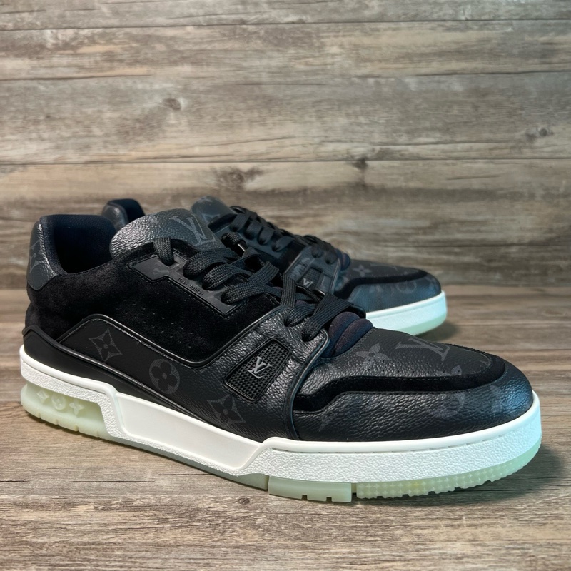 Louis Vuitton路易威登 trainer 黑白 黑色 老花 滿印 44碼-1