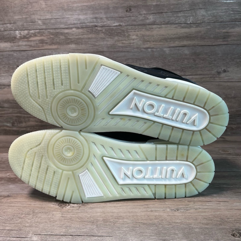 Louis Vuitton路易威登 trainer 黑白 黑色 老花 滿印 44碼-5