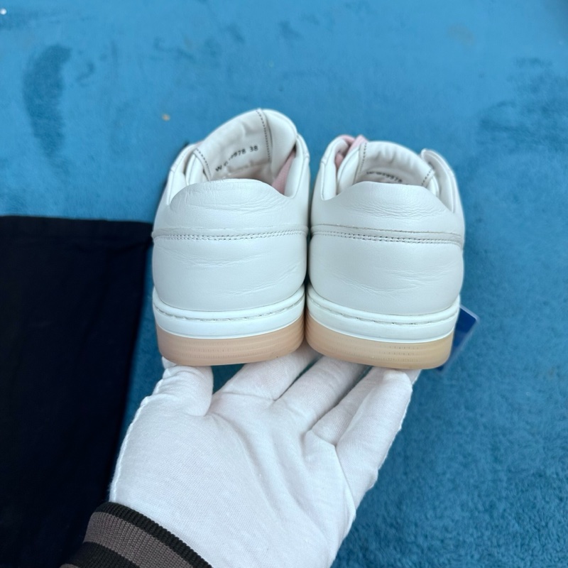 Chanel 香奈兒大徽標系帶低幫板鞋 白粉 38碼-3