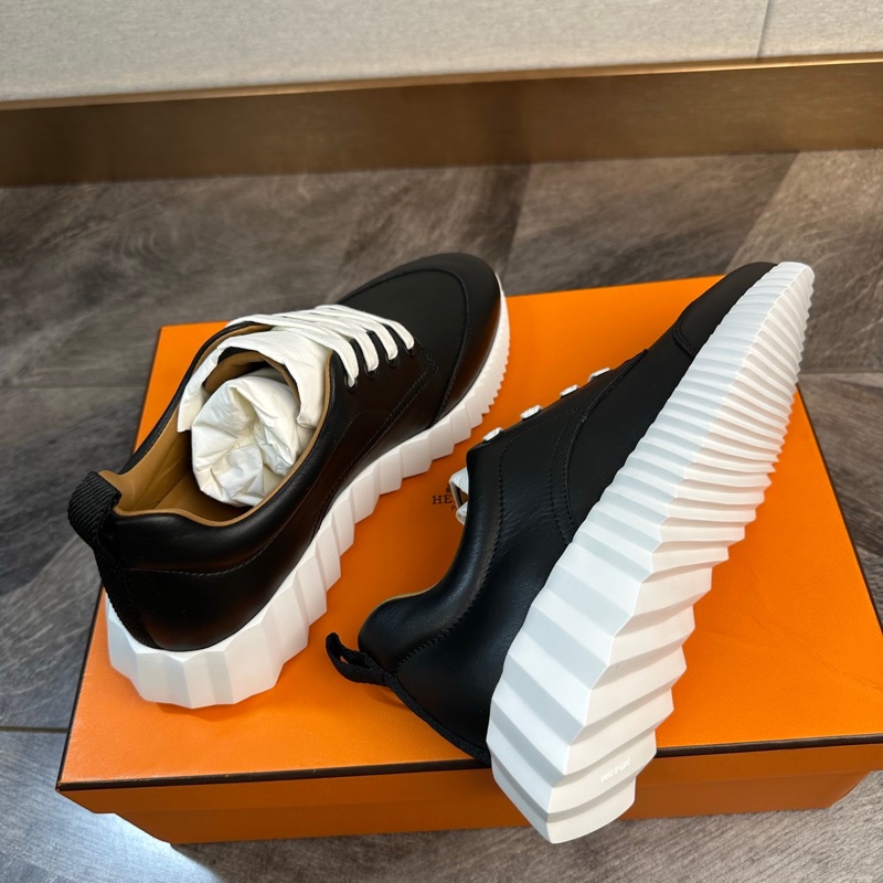 閒置新 未使用Hermes 愛馬仕 全皮運動鞋 休閒鞋 厚底超輕 女款 黑色36碼-6