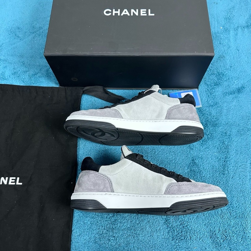 Chanel 香奈兒皮革24s 低幫板鞋 白灰 38碼-2