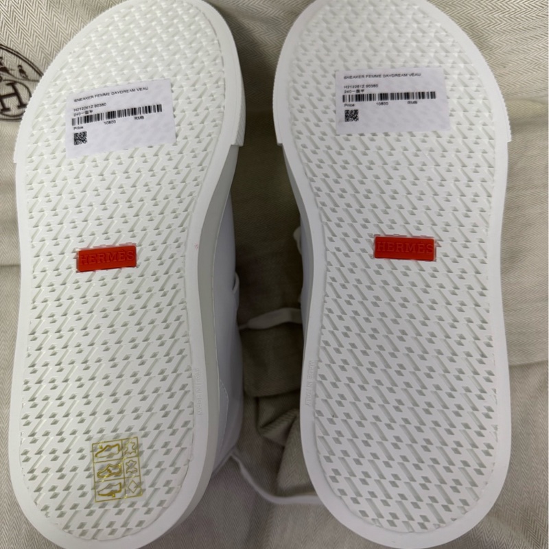 愛馬仕HERMES kelly 小白鞋 高幫 daydream 女鞋休閒鞋  附件：有塵袋 38碼-5