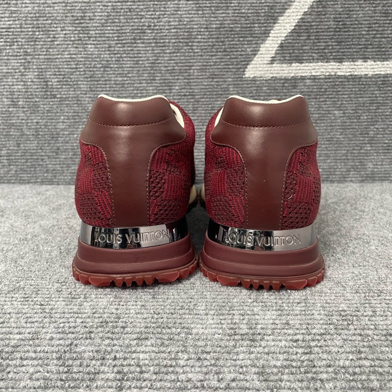 全新 LV 路易威登酒紅色帆布棋盤格運動鞋42碼=8碼-2