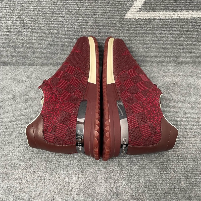 全新 LV 路易威登酒紅色帆布棋盤格運動鞋42碼=8碼-6