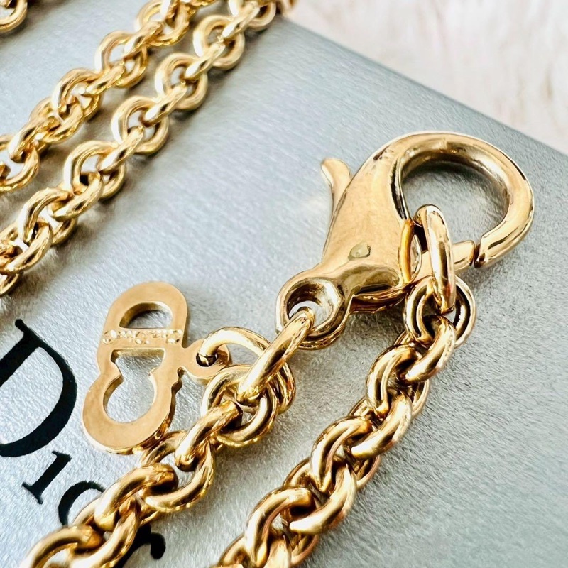 🌷Dior 水鑽愛心項鍊 ｜經典花紋✦fufu style 精品✦ 氣質款｜-11