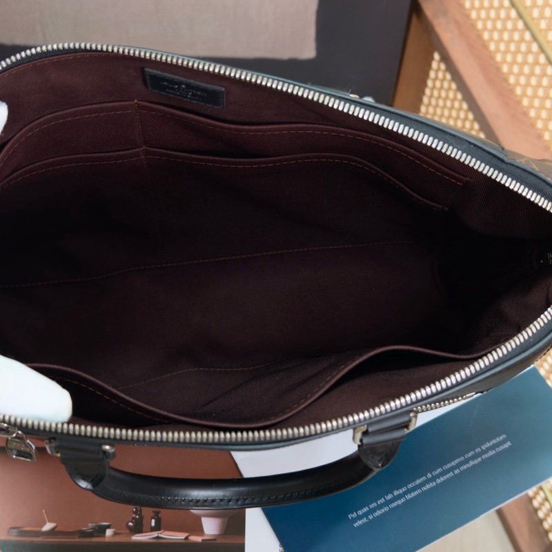 LV 經典老花拼皮公事包36*28*6 98新配件塵袋-2