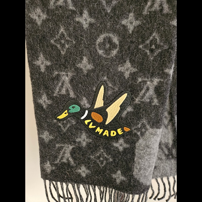 LV x Nigo 圍巾 Damier Geant Wave LV² 限量聯名 HUMAN MADE 絕版 Monogram Scarf 男女生皆可-1