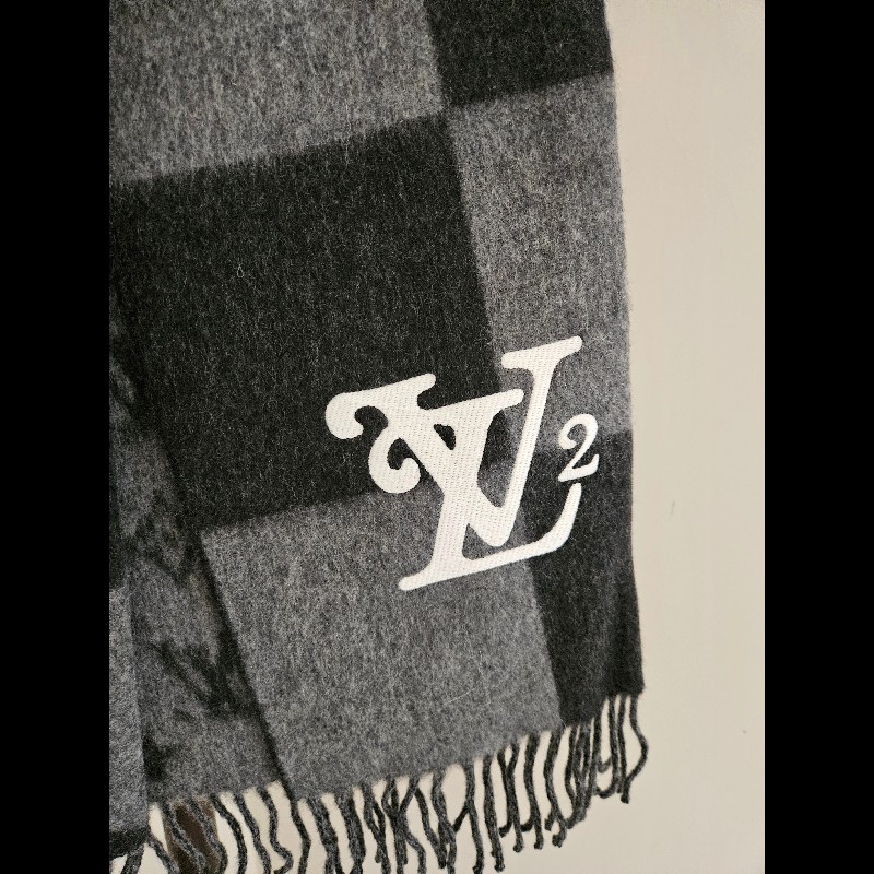 LV x Nigo 圍巾 Damier Geant Wave LV² 限量聯名 HUMAN MADE 絕版 Monogram Scarf 男女生皆可-2