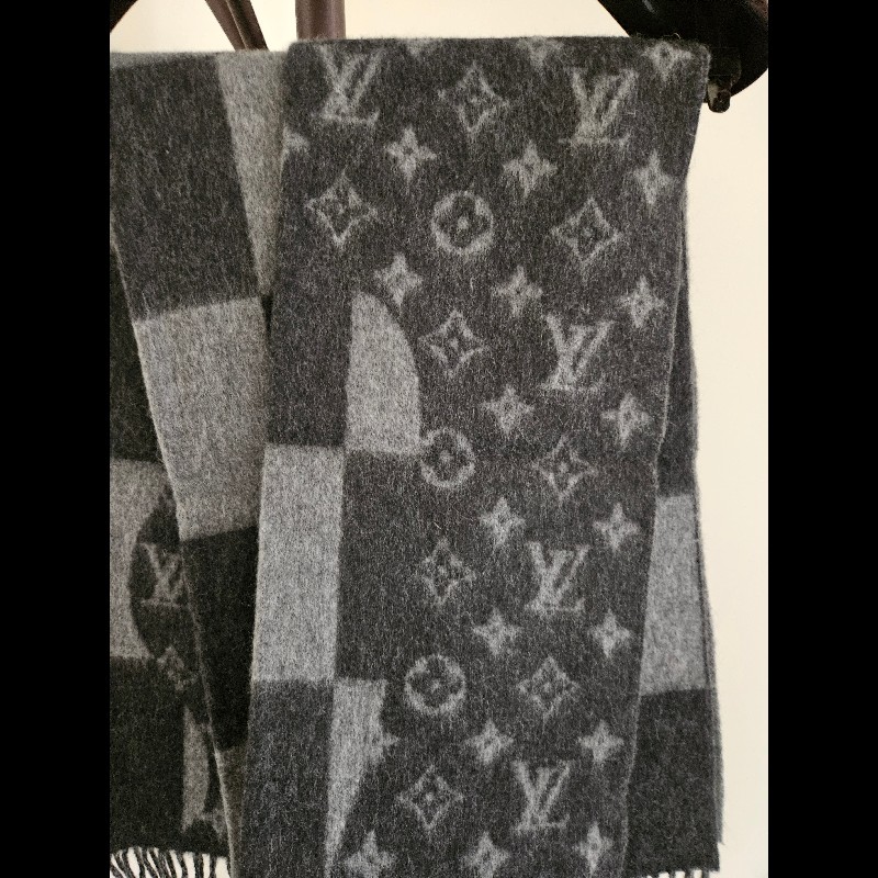 LV x Nigo 圍巾 Damier Geant Wave LV² 限量聯名 HUMAN MADE 絕版 Monogram Scarf 男女生皆可-3