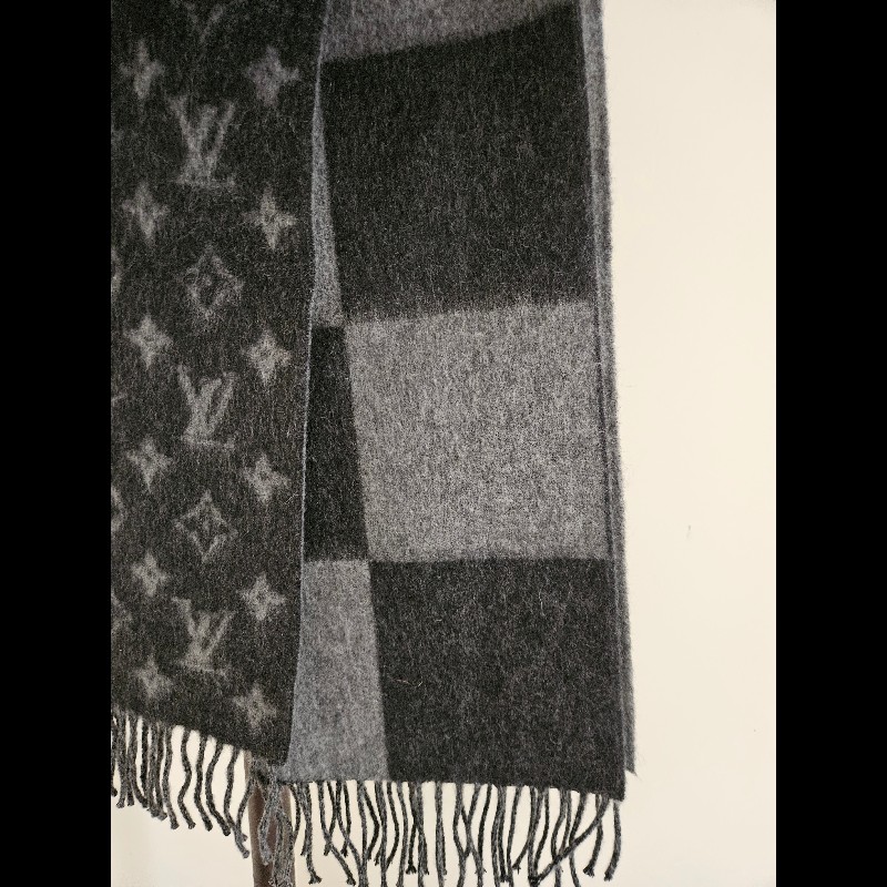 LV x Nigo 圍巾 Damier Geant Wave LV² 限量聯名 HUMAN MADE 絕版 Monogram Scarf 男女生皆可-5