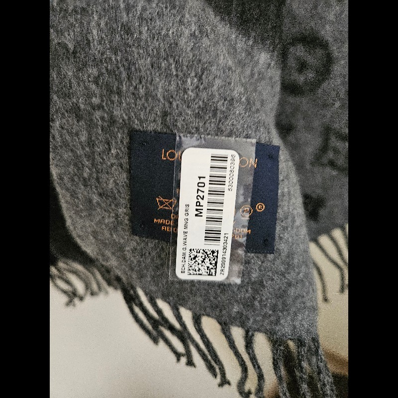 LV x Nigo 圍巾 Damier Geant Wave LV² 限量聯名 HUMAN MADE 絕版 Monogram Scarf 男女生皆可-6