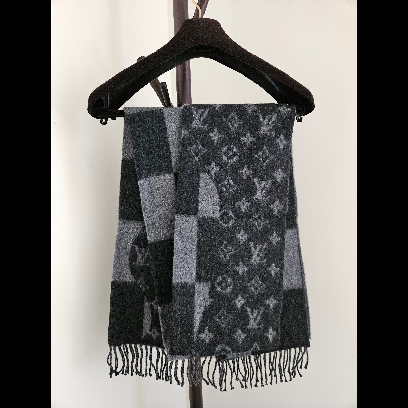 LV x Nigo 圍巾 Damier Geant Wave LV² 限量聯名 HUMAN MADE 絕版 Monogram Scarf 男女生皆可-7