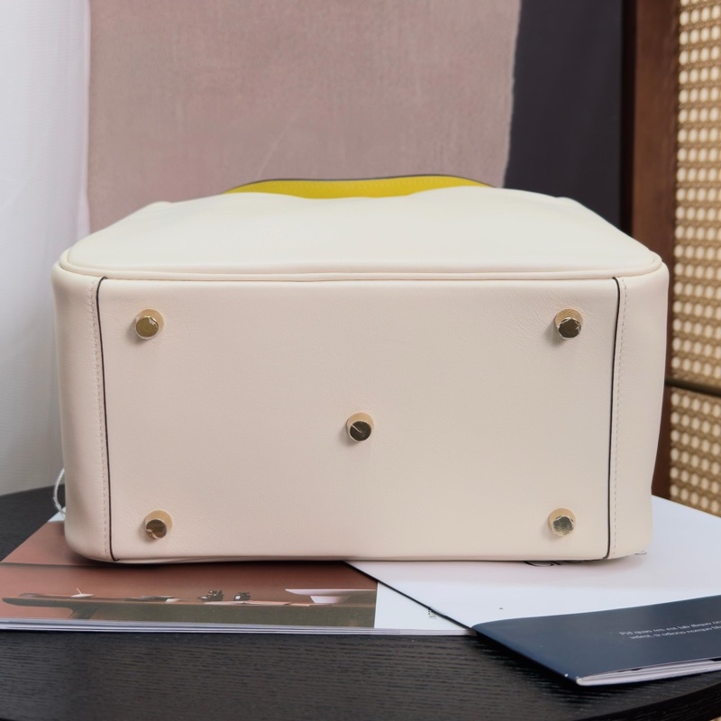 HERMES Lindy26奶油白金扣手提肩背包26*17*13 98新配件塵袋吊牌毛氈布-4