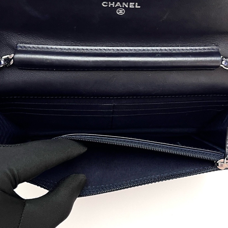 CHANEL WOC蛇皮肩背斜背鏈條包 19*13*14 98新配件盒子塵袋-3