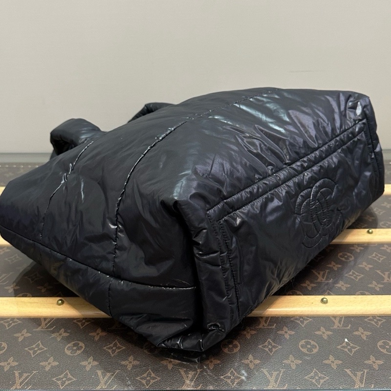 CHANEL Cocon 黑色羽絨托特包40*30*16 98新配件塵袋-3