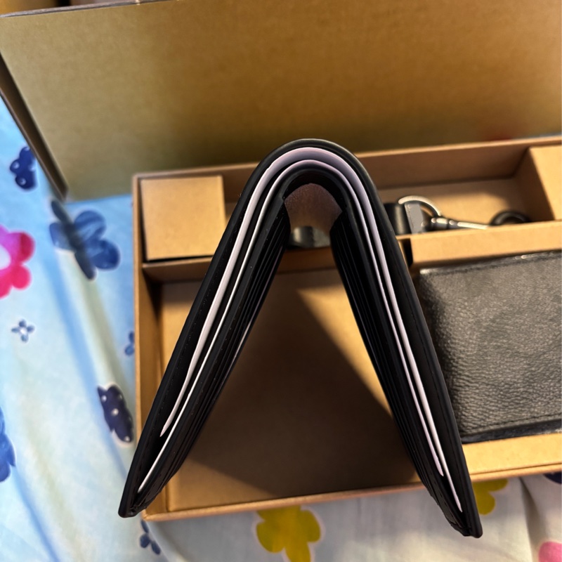 【COACH】經典LOGO三合一皮夾（碳灰色/黑色）-4