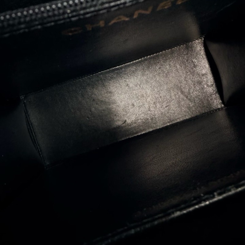 Chanel 中古琴譜包黑金 牛皮22*24*8 98新配件塵袋保卡-2