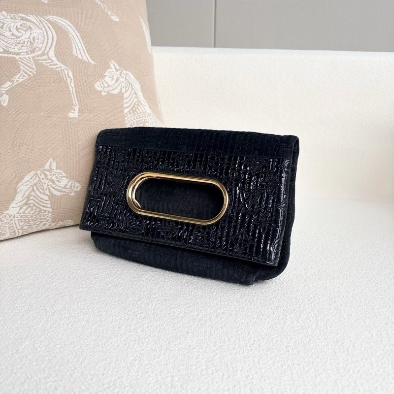 LV限量手提包 漆皮拼絨面24*16*5 98新配件塵袋-3