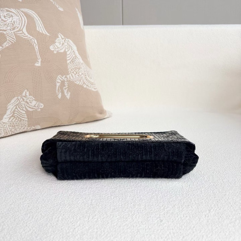 LV限量手提包 漆皮拼絨面24*16*5 98新配件塵袋-4