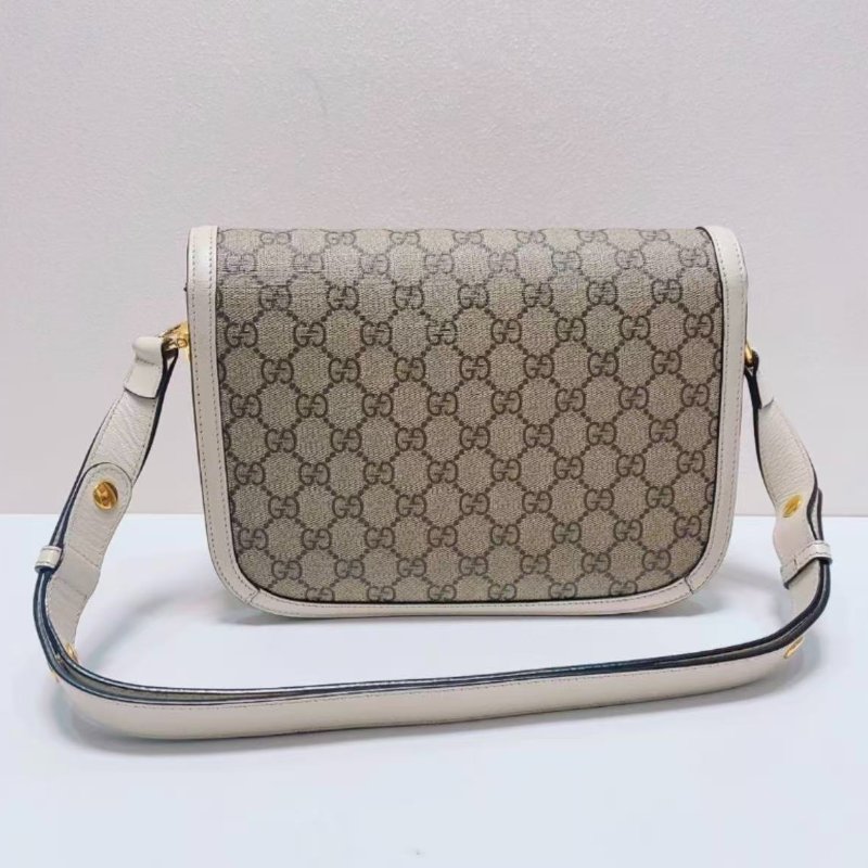 Gucci 1955白色老花肩背斜背包25*16*7cm 98新配件塵袋-4