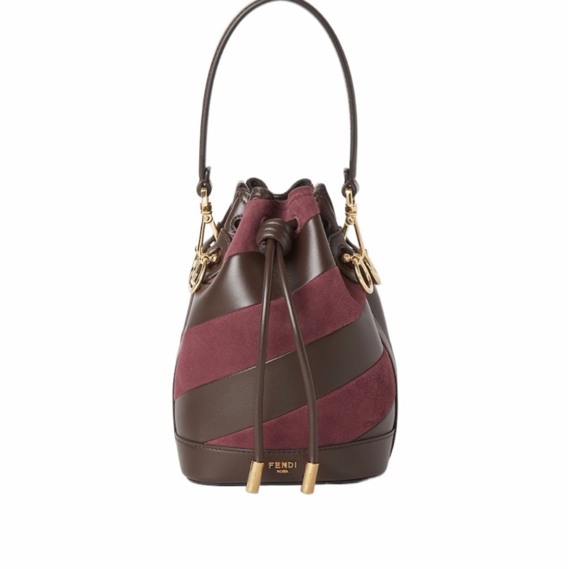 Fendi 女士 Mon Tresor  雙色編織迷你水桶包均碼碼MINI、13.5cm*11cm*19cm-0
