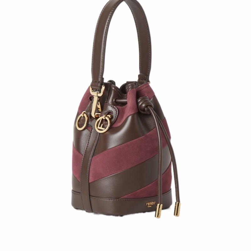 Fendi 女士 Mon Tresor  雙色編織迷你水桶包均碼碼MINI、13.5cm*11cm*19cm-4