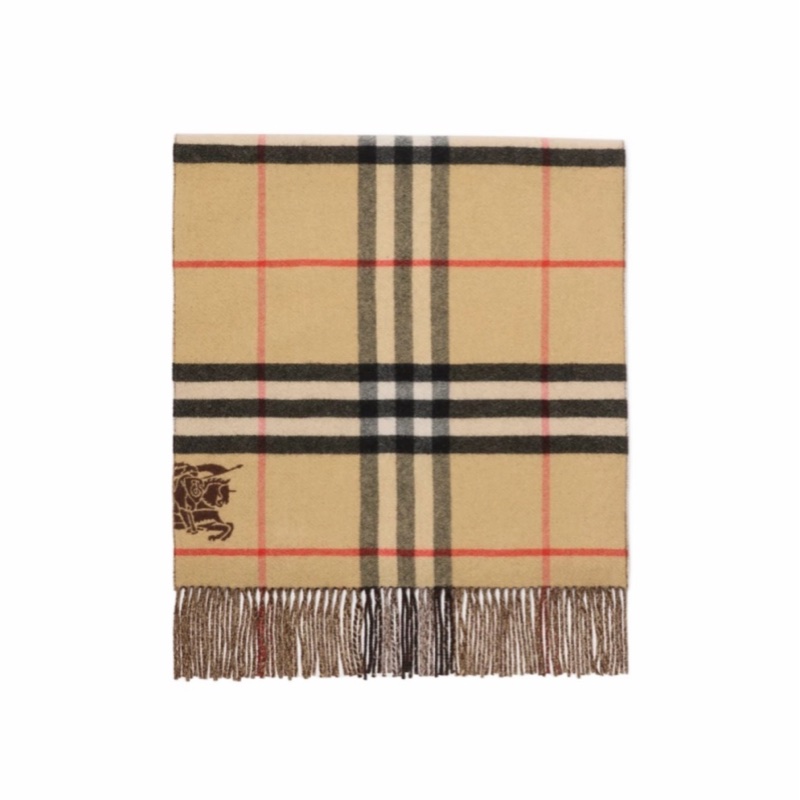 Burberry 女士 寬版雙面格紋圍巾均碼碼210cm*50cm-1