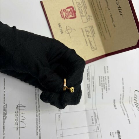 Cartier（卡地亞）Baby Trinity 三色金鑽石戒指