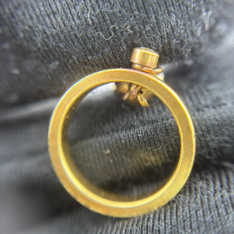 Cartier（卡地亞）Baby Trinity 三色金鑽石戒指-4