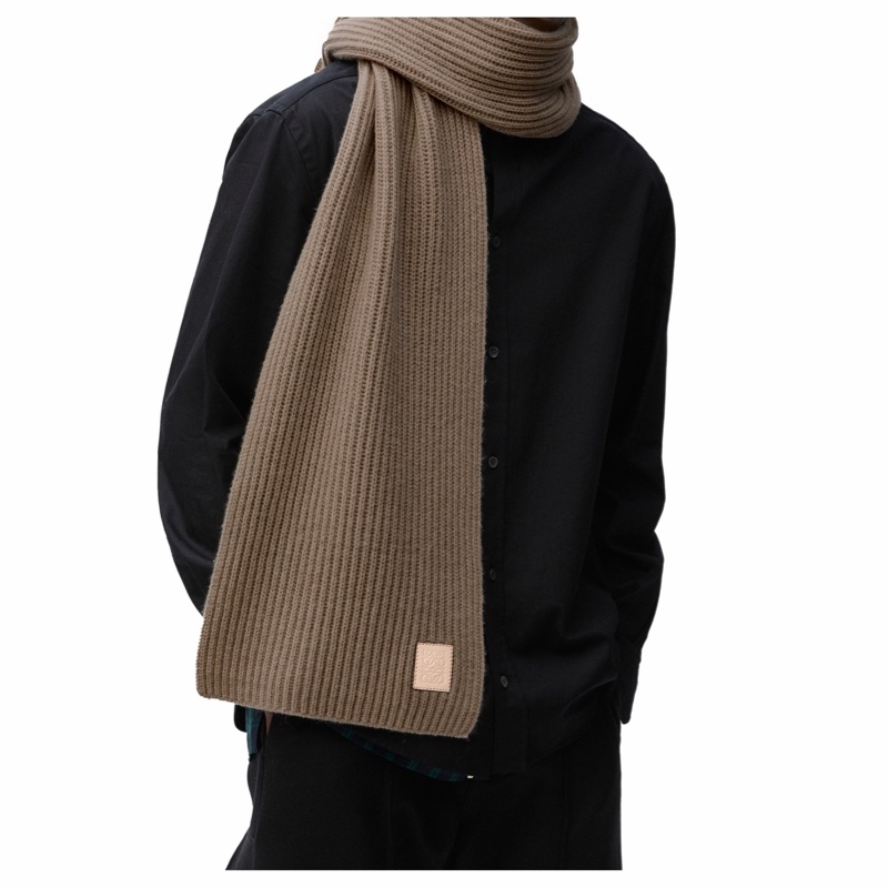 Loewe 女士 圖案羊絨圍巾均碼碼27cm*180cm-0
