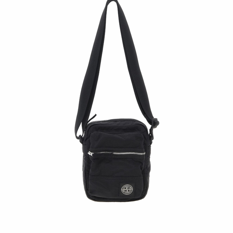 Stone Island 男士 標誌貼片肩帶斜挎包均碼碼16cm*8cm*20cm-1