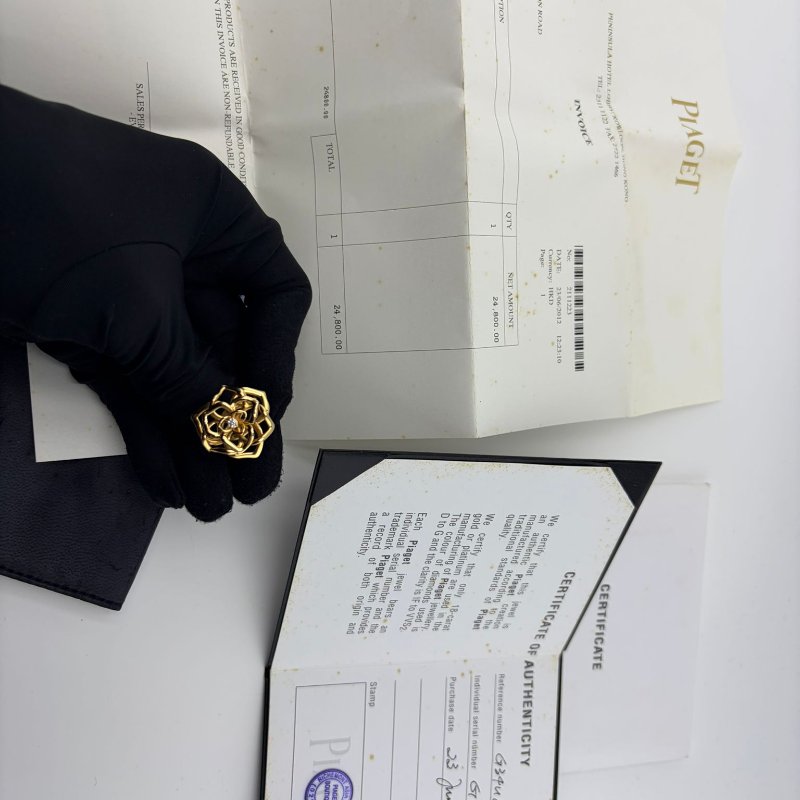 Piaget（伯爵）Piaget Rose 系列 18K 玫瑰金鑽石戒指-2